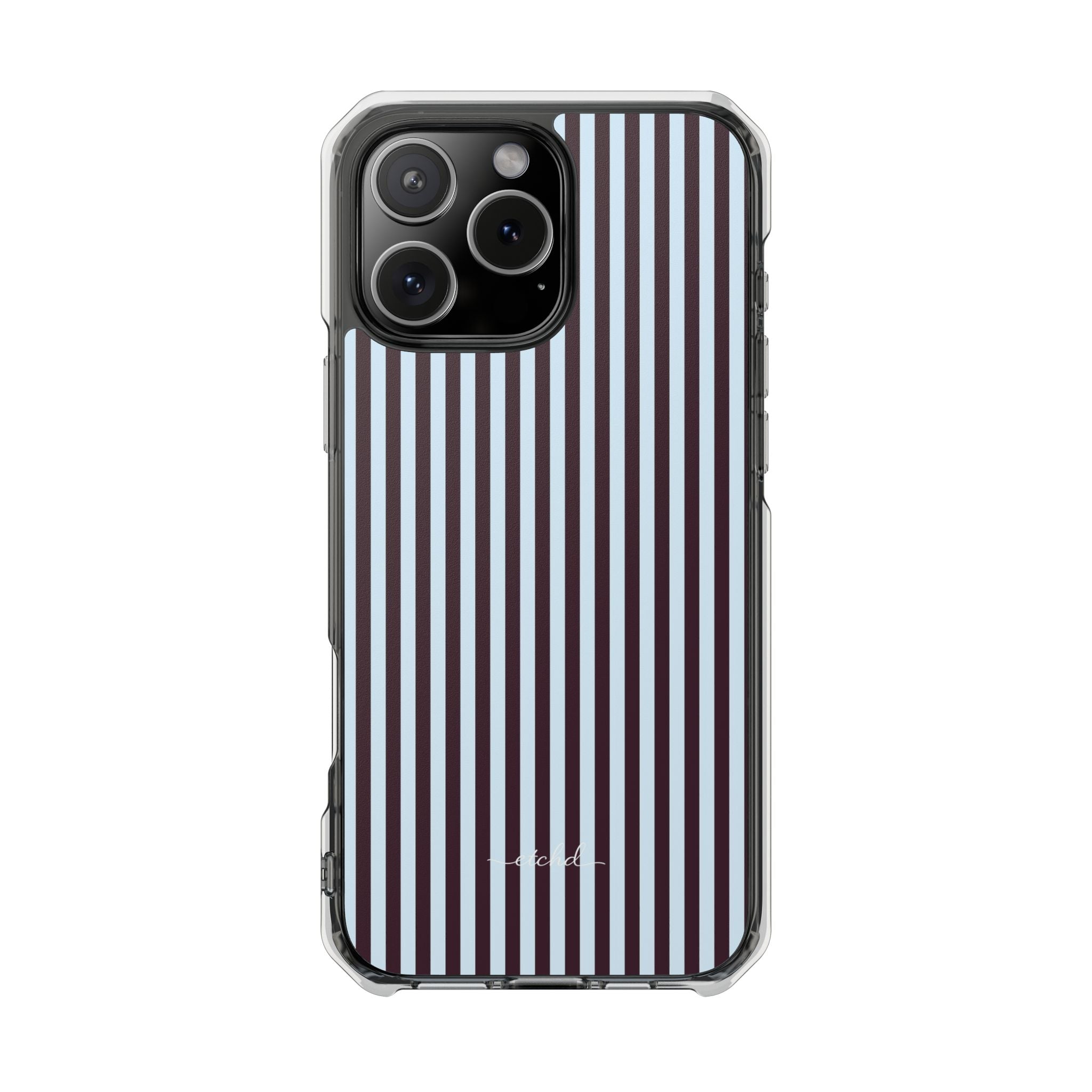 Plum And Blue Clear Magnetic Phone Case by etchd