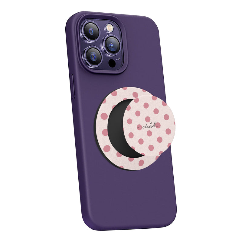 Blush Polka Dot Support et Béquille pour Téléphone-zoom-