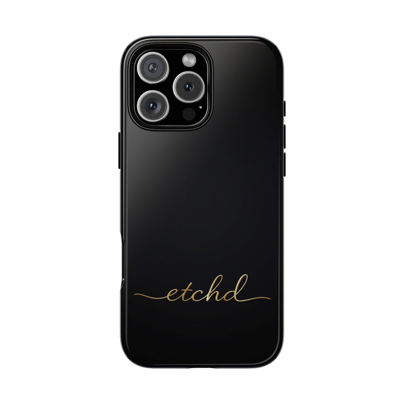 Etchd Signature Black Phone Case by etchd