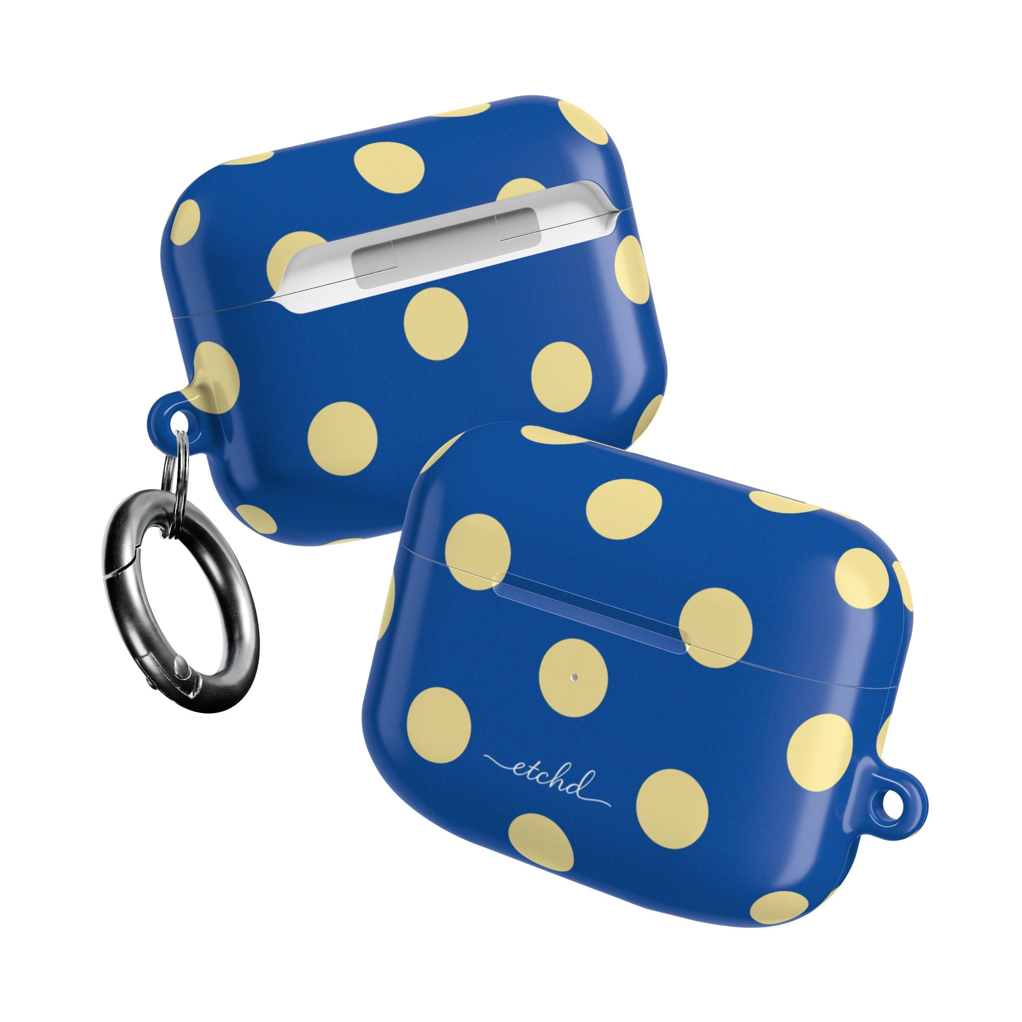 Butter & Cobalt Polka Dot AirPod Case by etchd, view 10