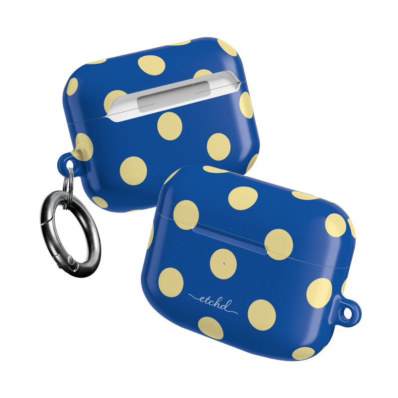 Butter & Cobalt Polka Dot AirPod Case by etchd, view 10