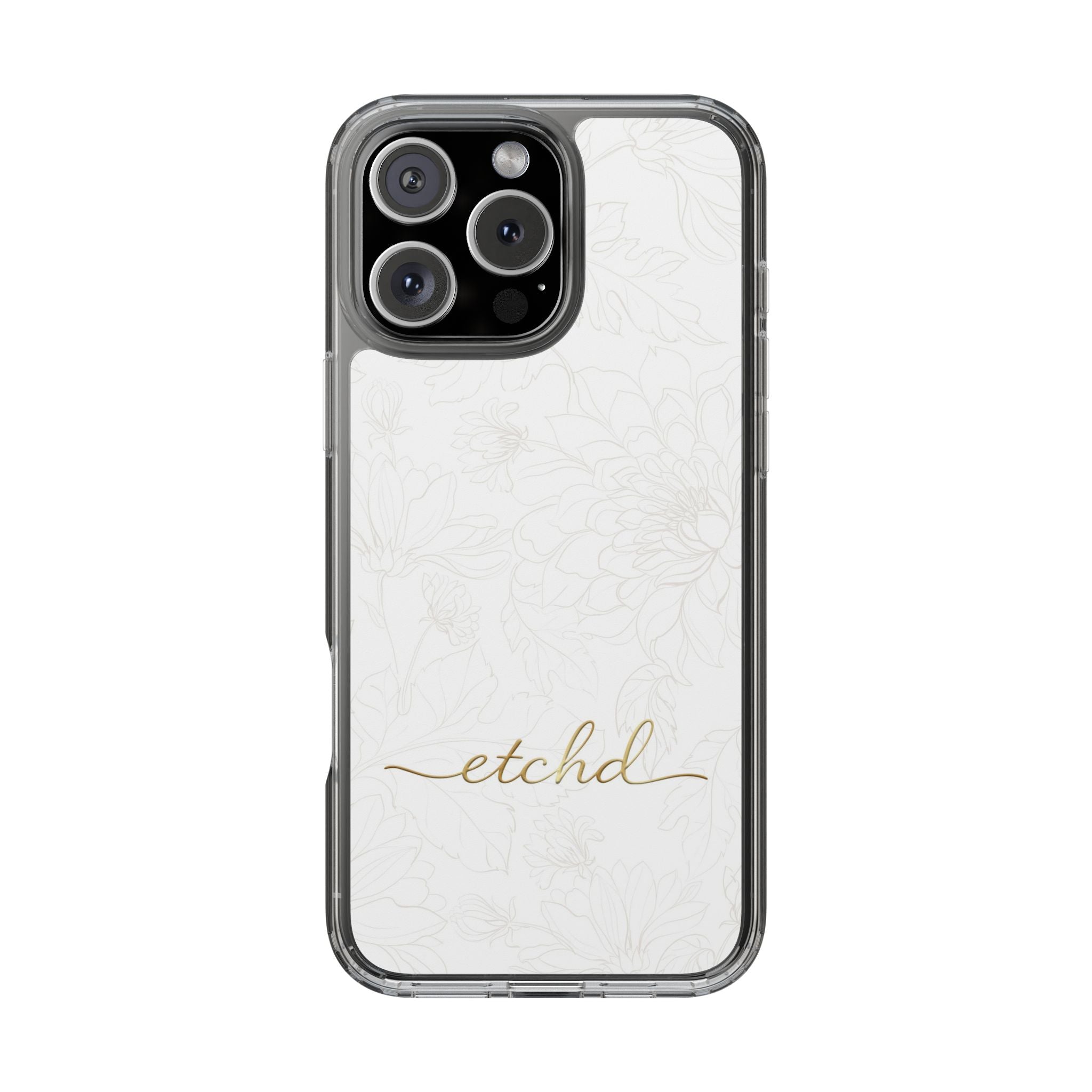 Etchd Signature White Clear Phone Case – designer phone case by etchd