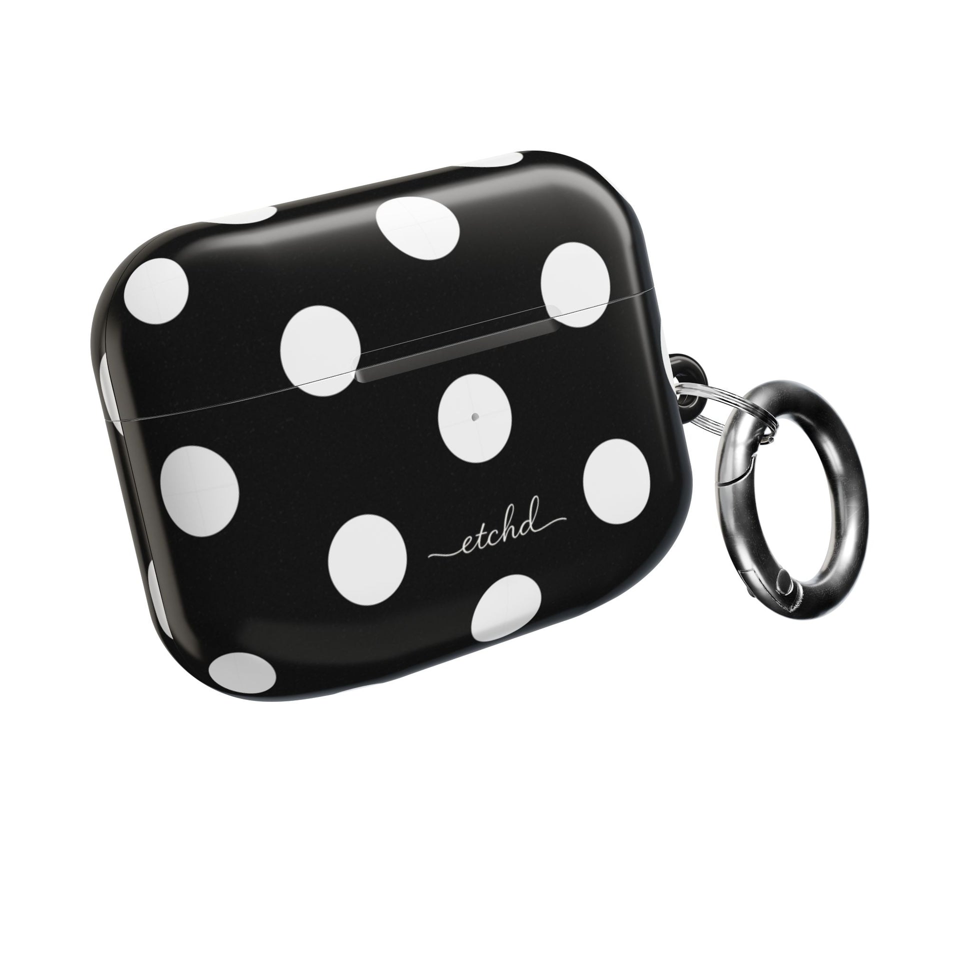 White & Black Polka Dot AirPod Case by etchd, view 8