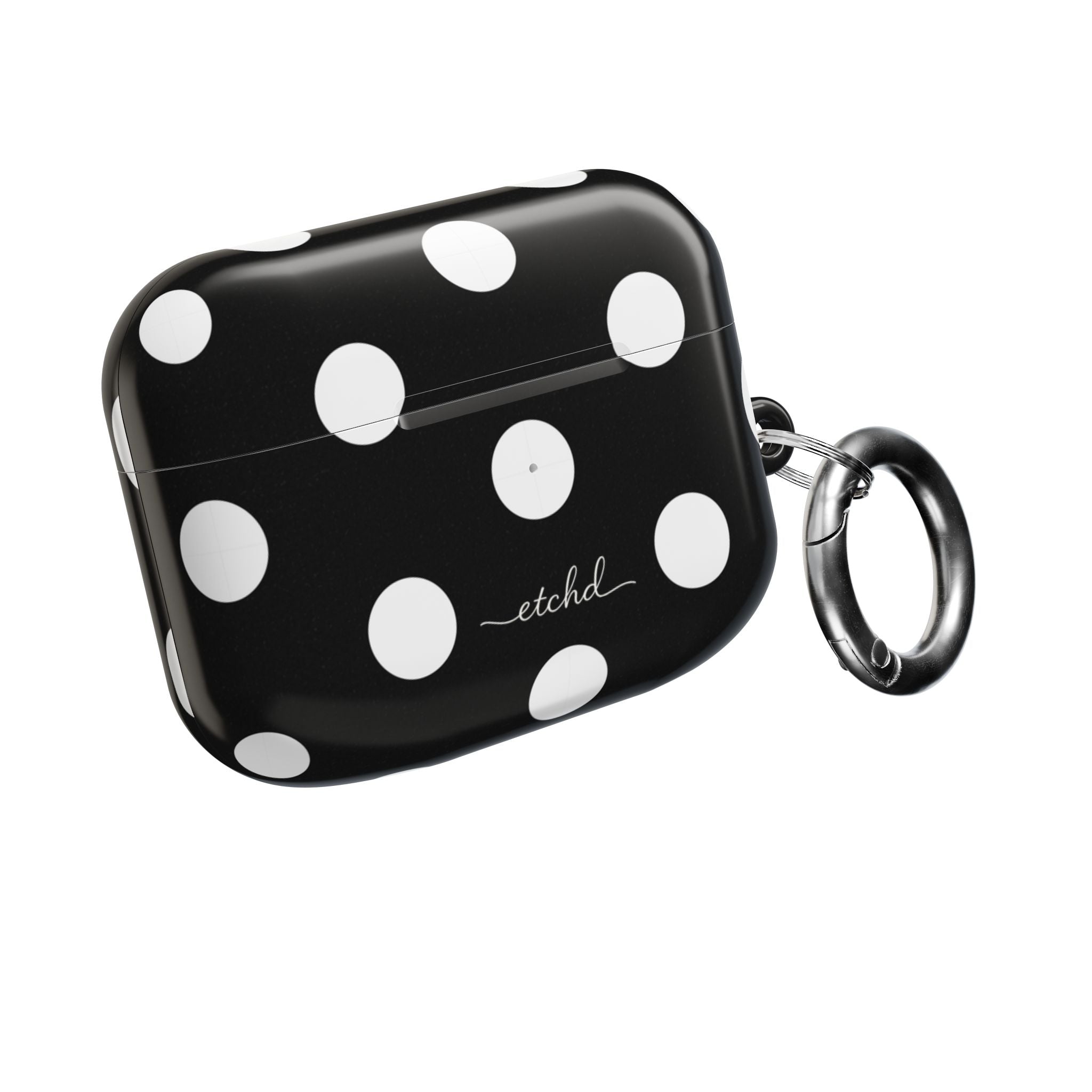 White & Black Polka Dot AirPod Case by etchd, view 8