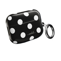 White & Black Polka Dot AirPod Case by etchd, view 8
