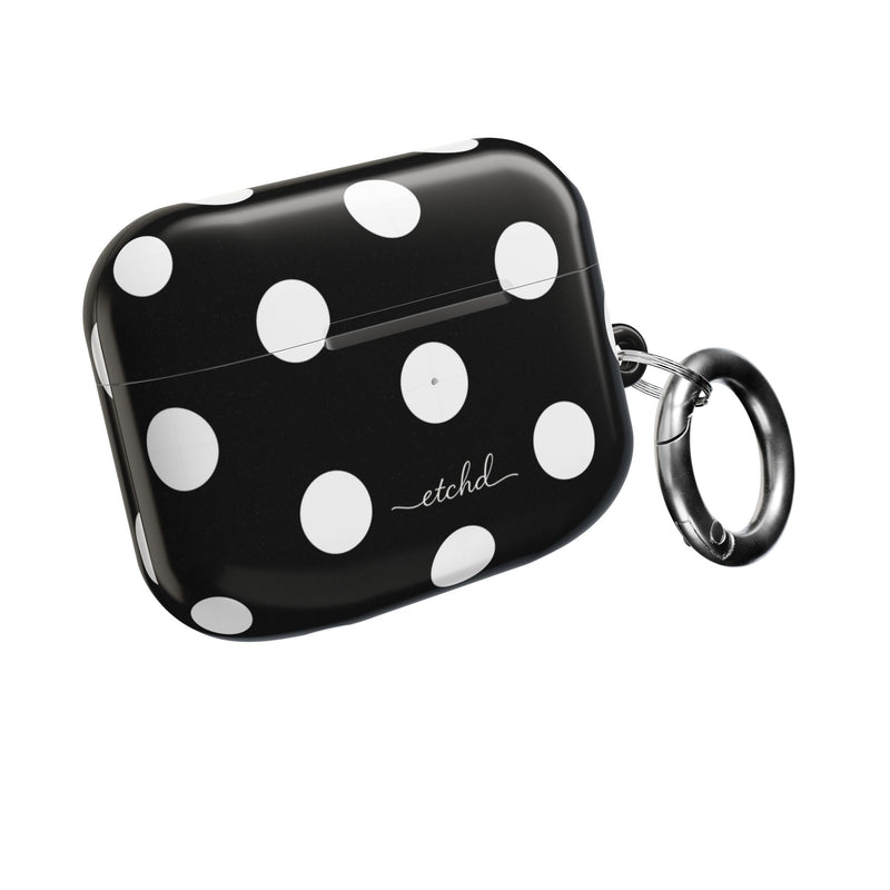 White & Black Polka Dot AirPod Case by etchd, view 8