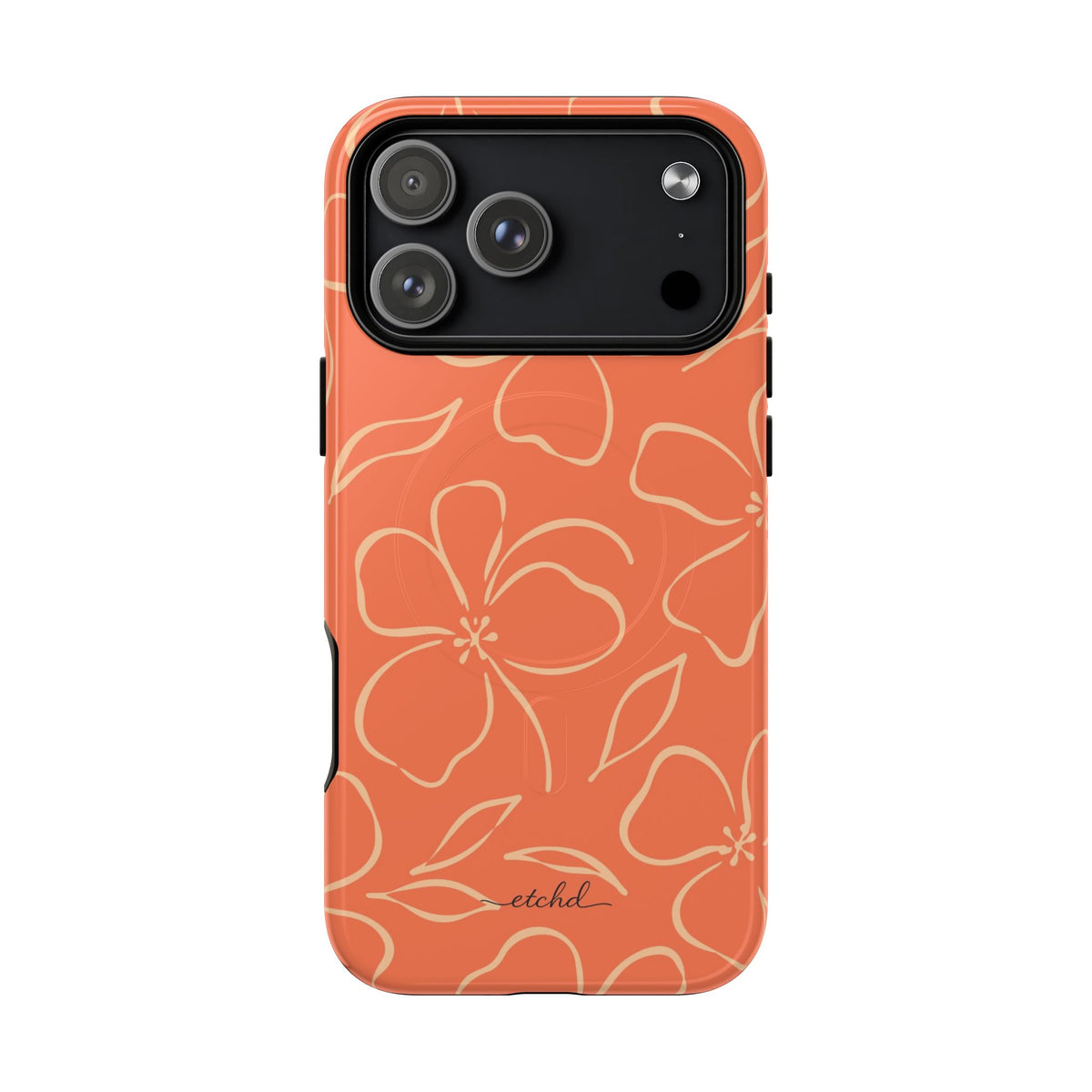 Coral & Peach Floral Magnetic Phone Case by etchd, view 31