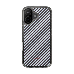 Plum & Blue Striped Diagonal Clear Phone Case by etchd, view 35