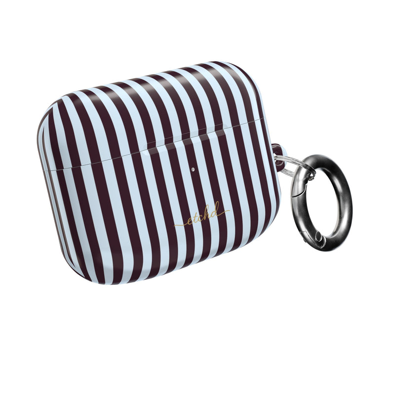 Plum & Blue Striped AirPod Case by etchd, view 8