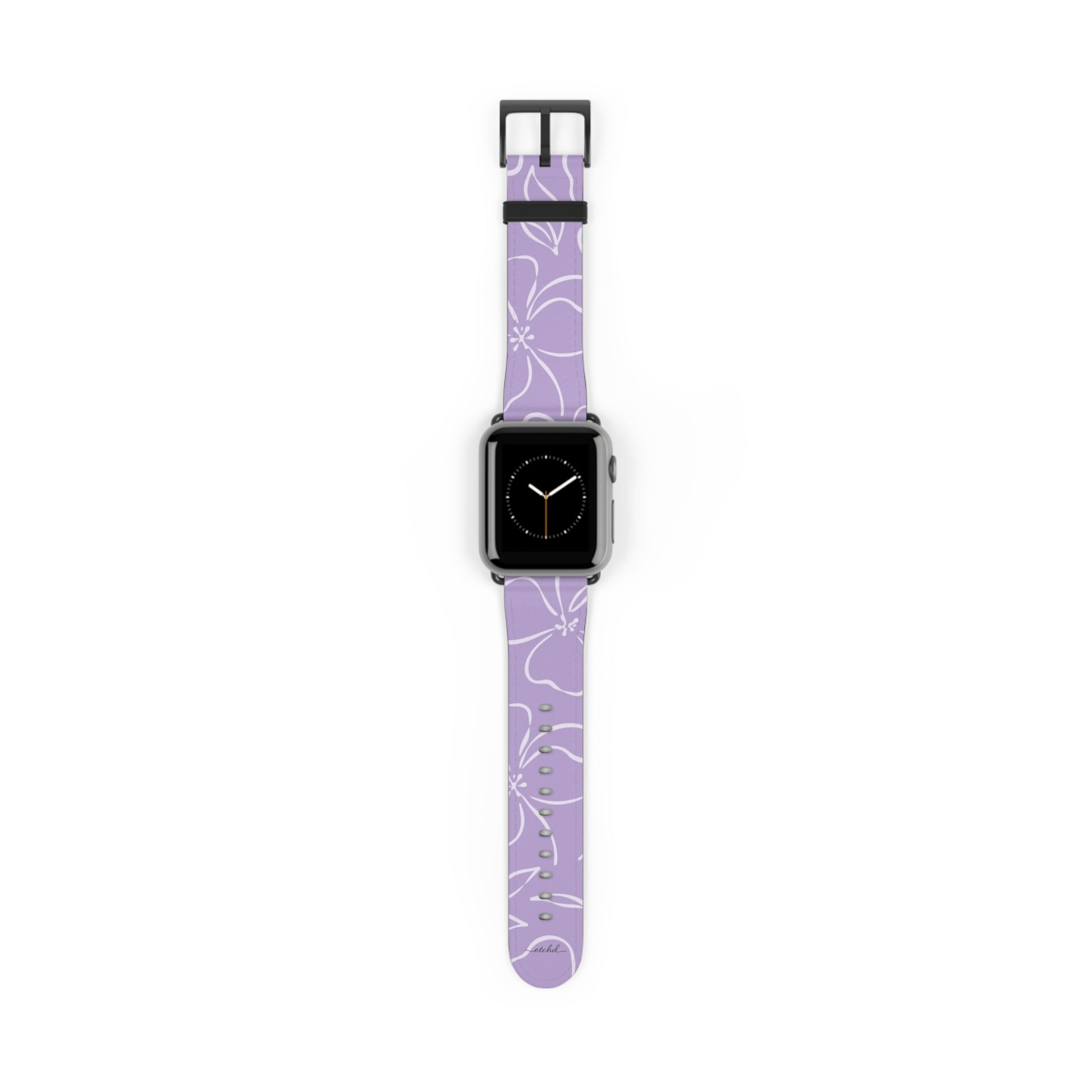 Lilac & Cream Floral Correa para smartwatch de etchd