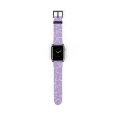 Lilac & Cream Floral Correa para smartwatch de etchd