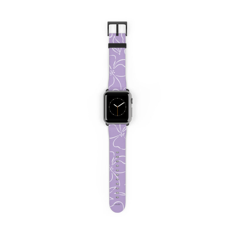 Lilac & Cream Floral Correa para smartwatch de etchd