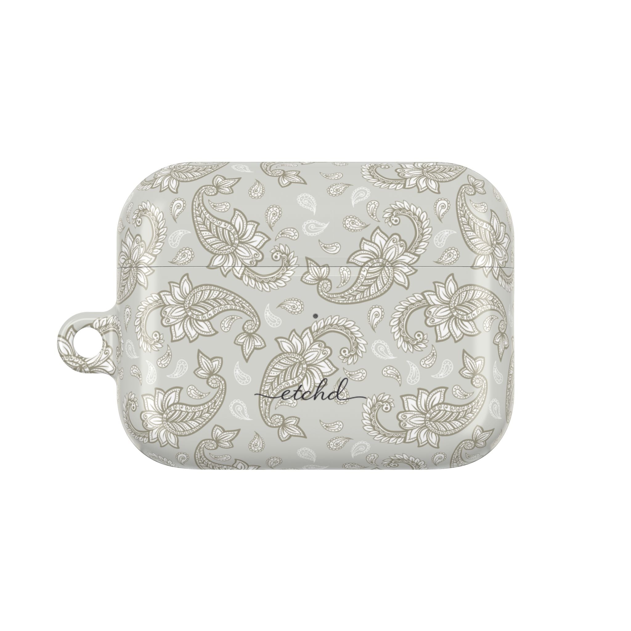 Beige Paisley AirPod Case by etchd, view 2