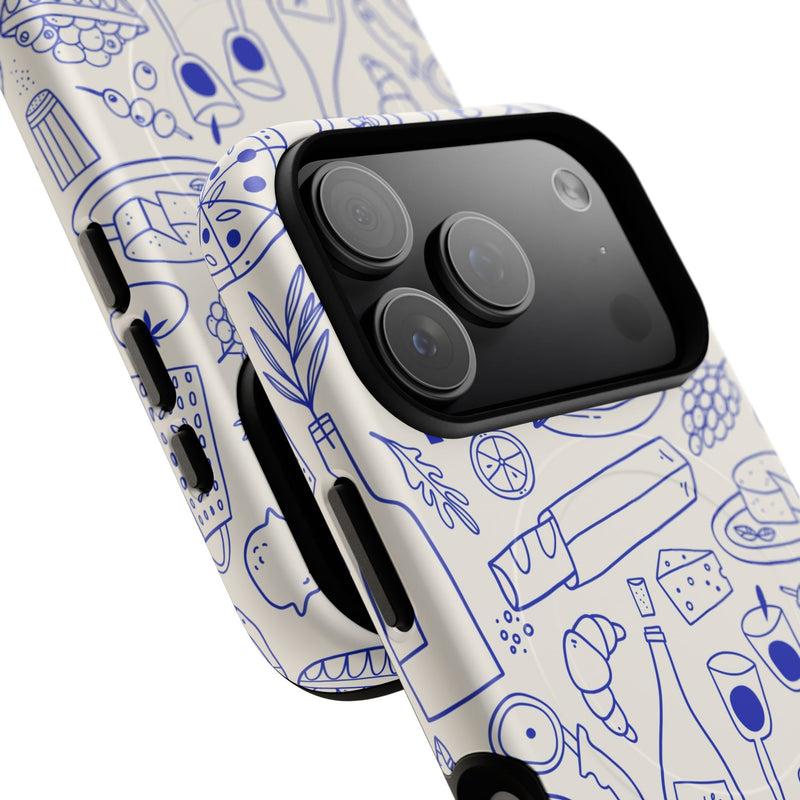 Food Pattern Magnetic Phone Case by etchd, view 100