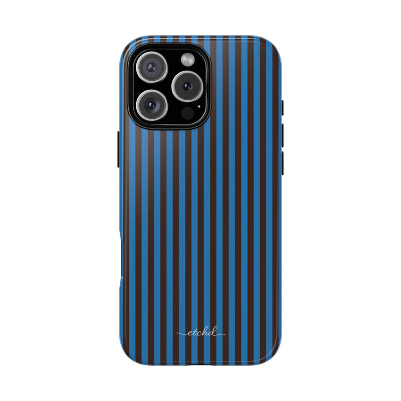 Espresso & Cerulean Striped