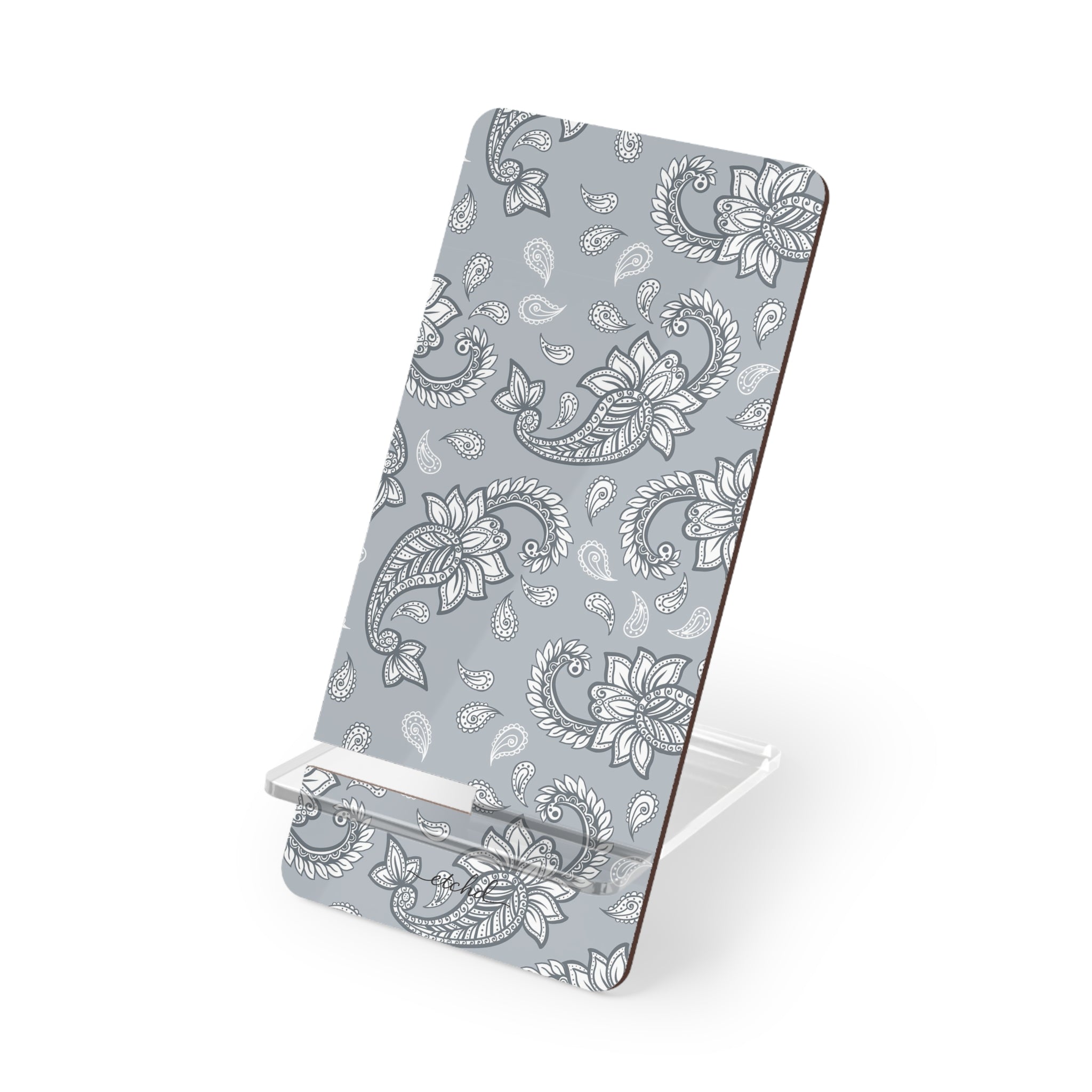 Dusty Blue Paisley Phone Stand by etchd