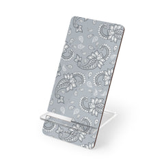 Dusty Blue Paisley Phone Stand by etchd