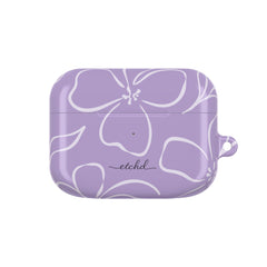 Lilac & Cream Floral AirPod Case by etchd