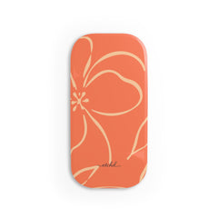 Coral & Peach Floral Anello clip per telefono di etchd