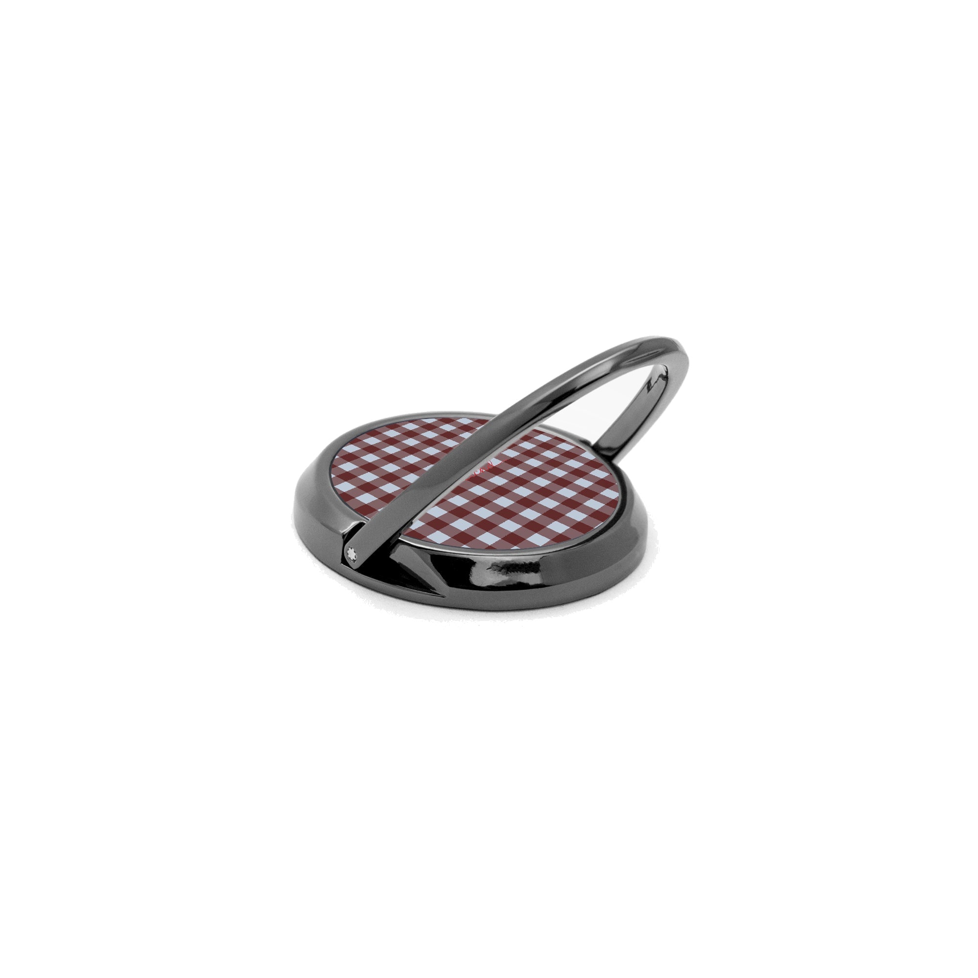 Blue & Cherry Gingham Phone Ring Holder by etchd, view 5