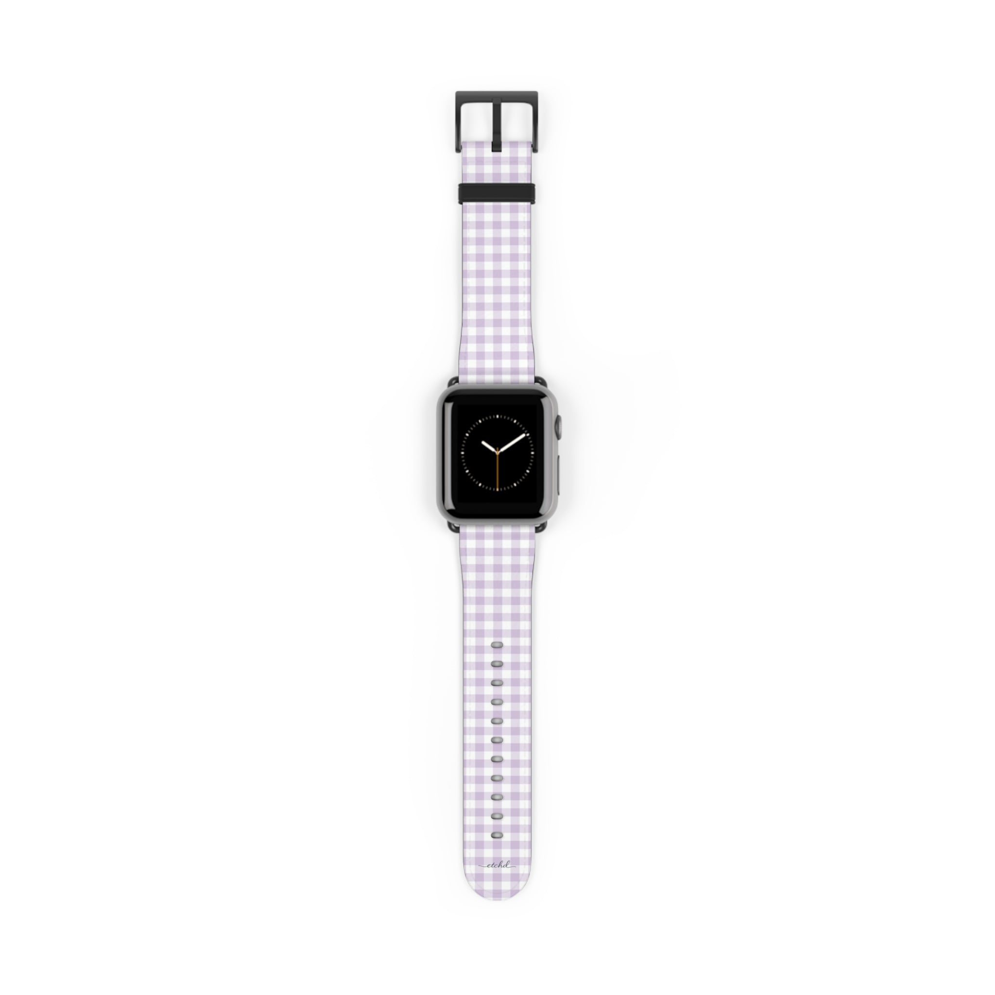Lilac Gingham Smartwatch Strap by etchd