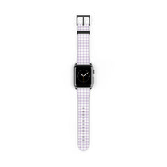 Lilac Gingham Smartwatch Strap by etchd