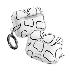 White & Black Floral AirPod Case by etchd, view 10
