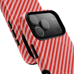 Poppy & Blush Striped Diagonal Magnetic Phone Case by etchd, view 99