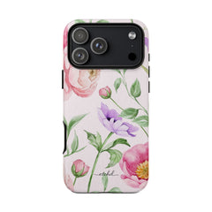 Peony Bloom Phone Case by etchd, view 30