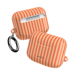 Coral & Peach Striped AirPod Case by etchd, view 10