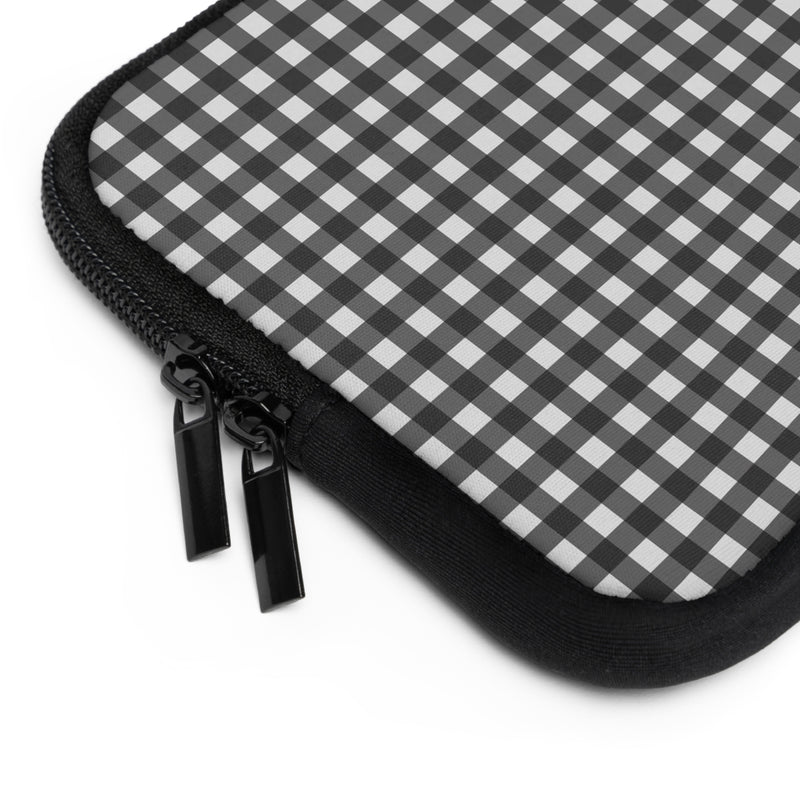 Black & White Gingham Laptop Sleeve-zoom-