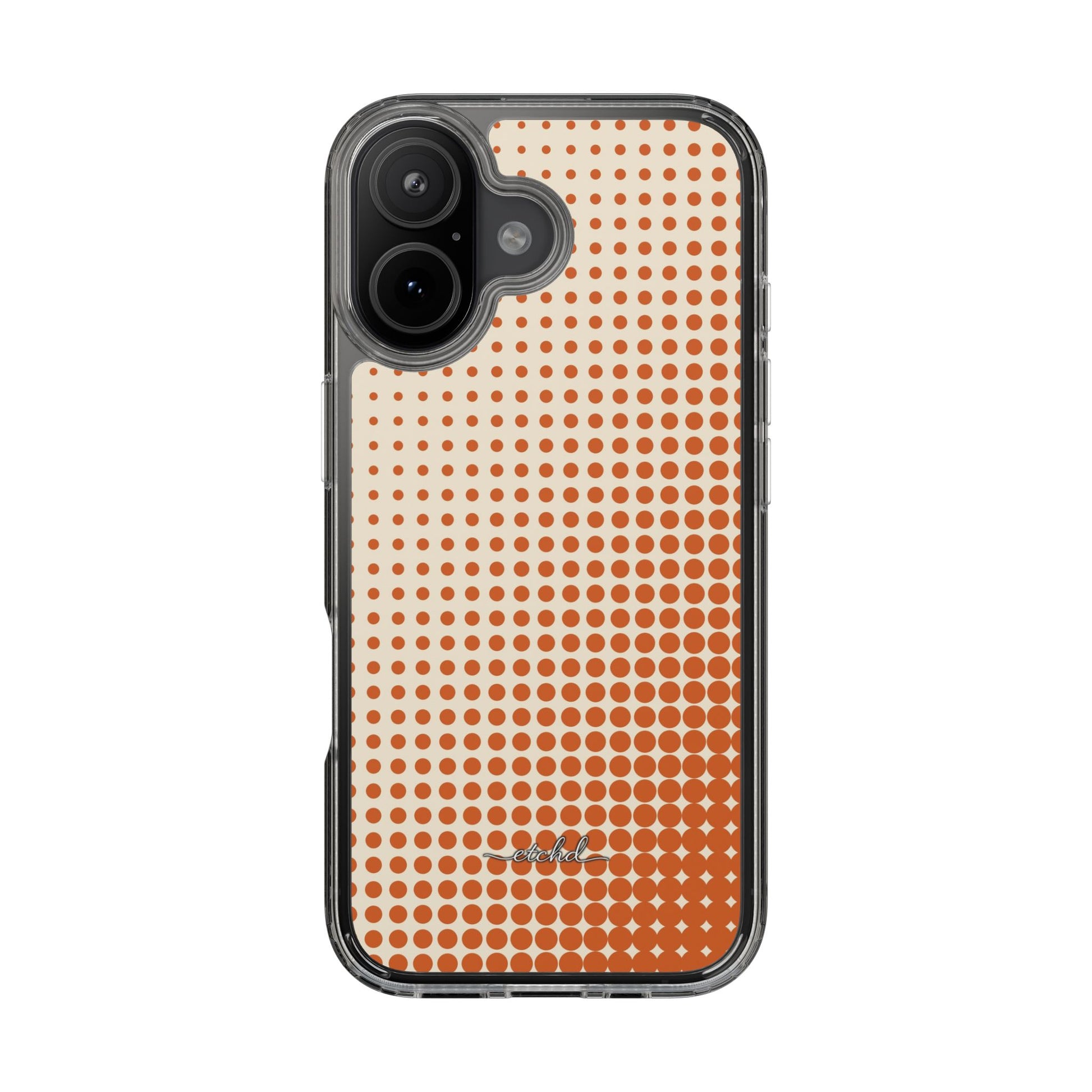 Tangerine Halftone Transparente Handyhülle-36