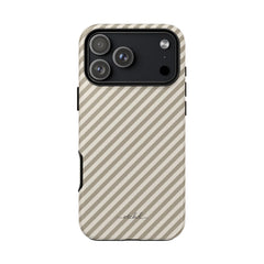 Neutral Striped Diagonal Phone Case by etchd, view 59