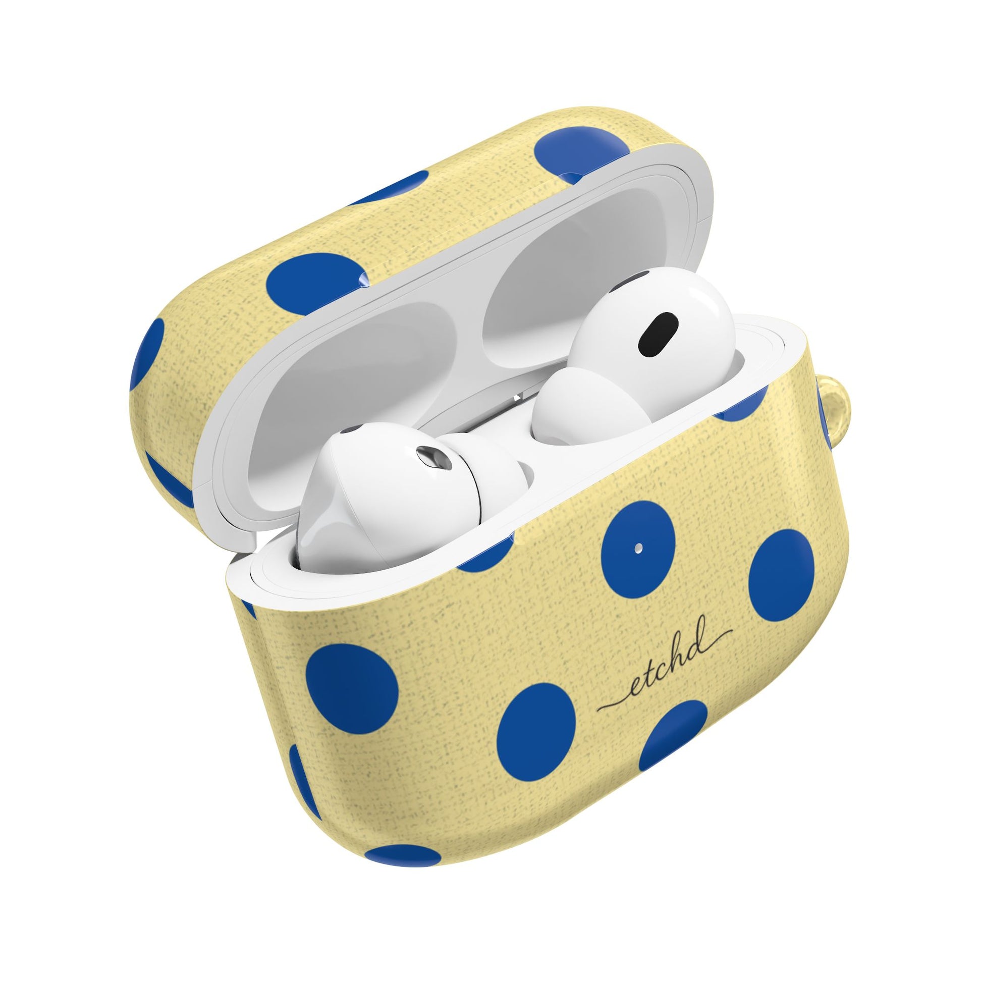 Cobalt & Butter Polka Dot AirPod Case by etchd, view 9