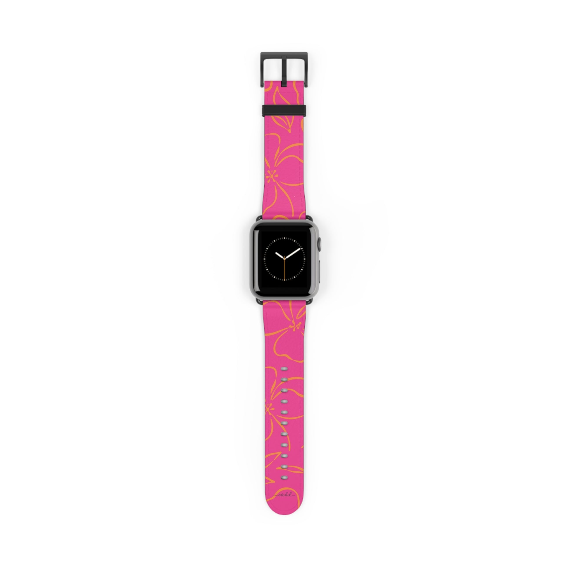 Pink & Orange Floral Smartwatch Strap by etchd