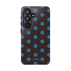 Cerulean & Espresso Polka Dot Phone Case by etchd, view 61