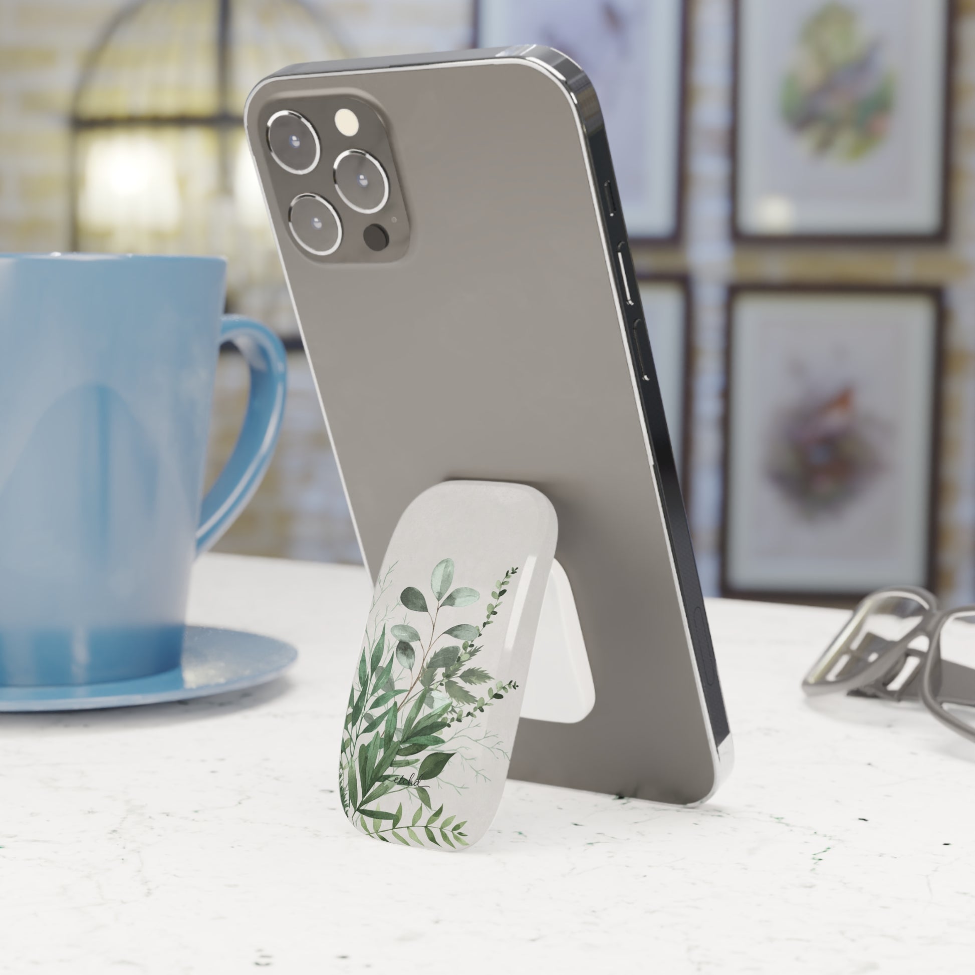 Botanical Leaf Click-On Phone Grip by etchd, view 2