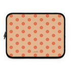 Coral & Peach Polka Dot Laptop Sleeve