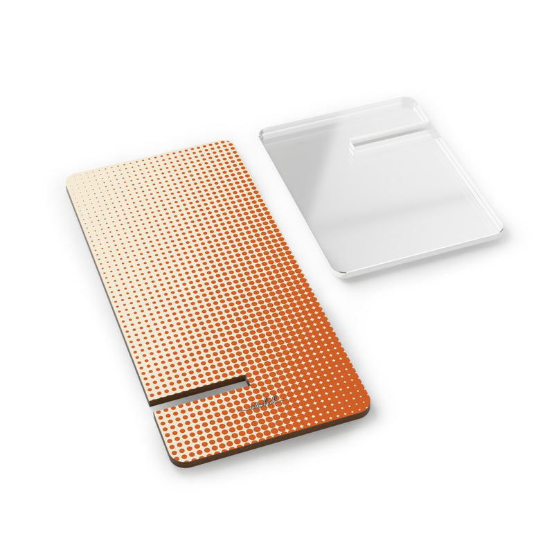 Tangerine Halftone Handy-Ständer-zoom-