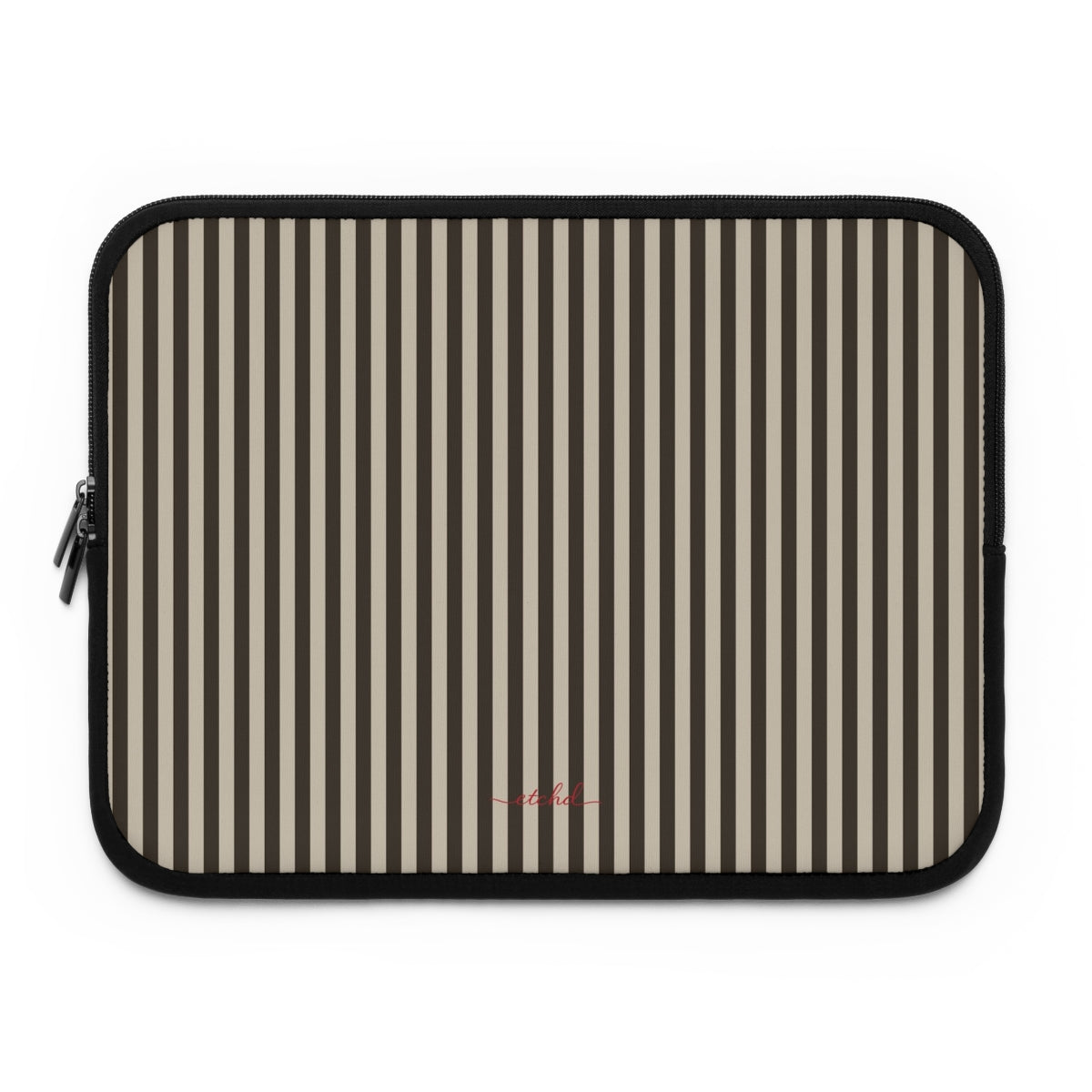 Cream & Brown Striped Custodia per laptop di etchd