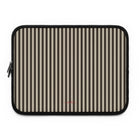 Cream & Brown Striped Funda para portátil