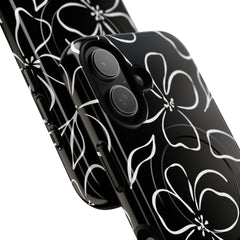 Black & White Floral Magnetic Phone Case by etchd, view 87