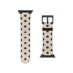 Brown & Cream Polka Dot Smartwatch Strap by etchd, view 9
