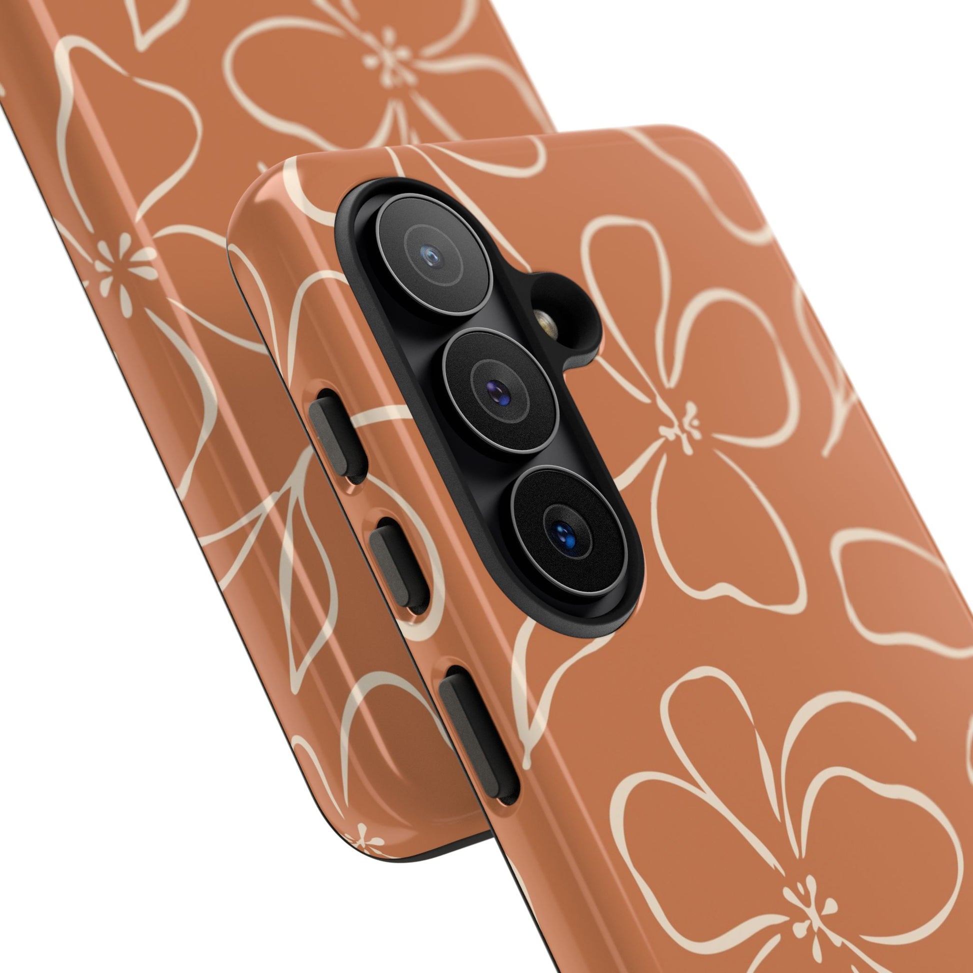 Terracotta & Cream Floral Phone Case by etchd, view 209