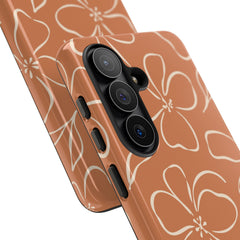 Terracotta & Cream Floral Phone Case by etchd, view 209
