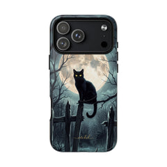 Midnight Cat Magnetic Phone Case by etchd, view 31