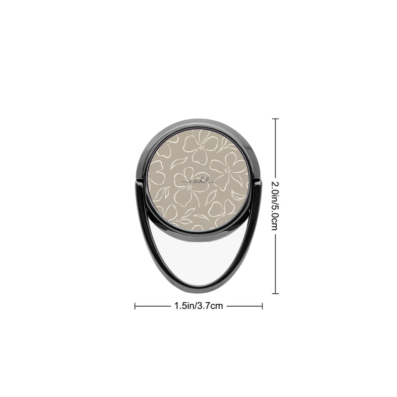 Neutral Floral Anneau de maintien téléphone-zoom-
