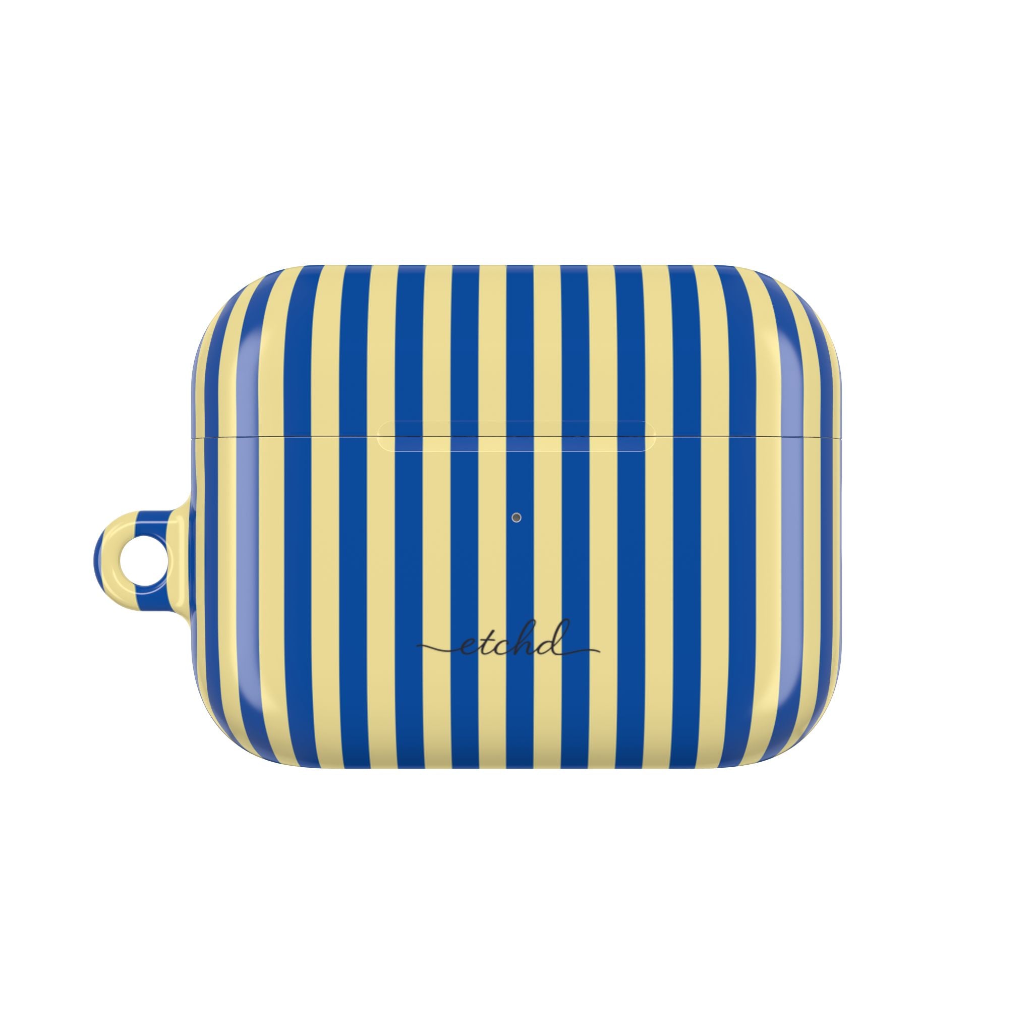 Cobalt & Butter Striped AirPod Case by etchd, view 2