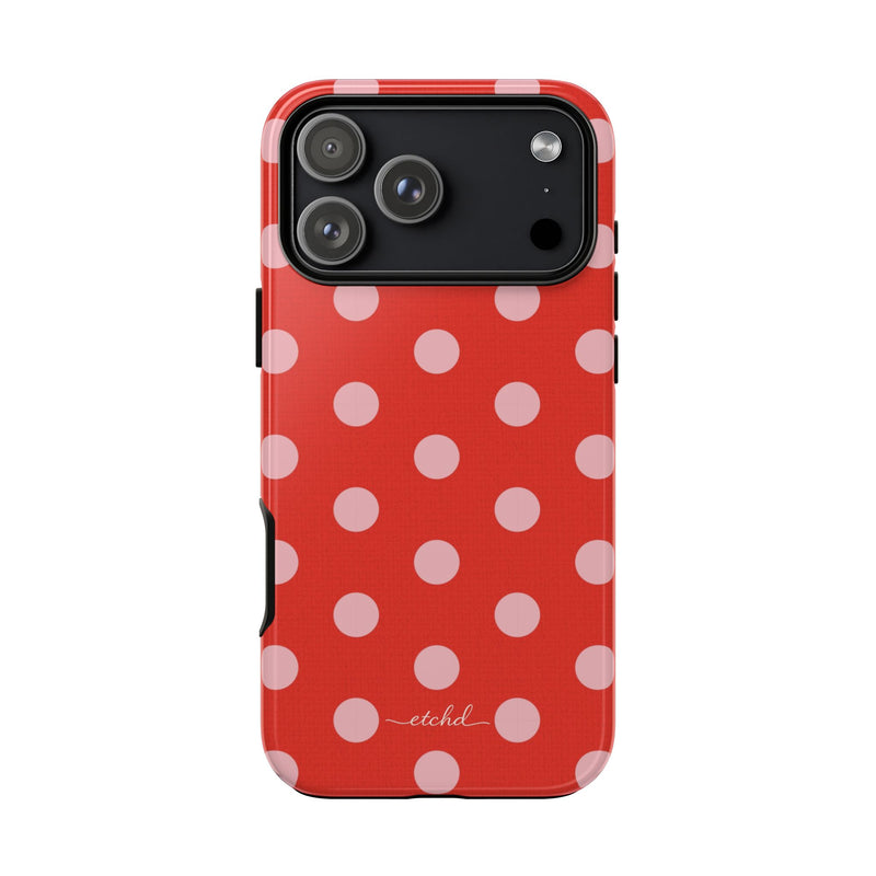 Blush & Poppy Polka Dot Phone Case by etchd, view 59