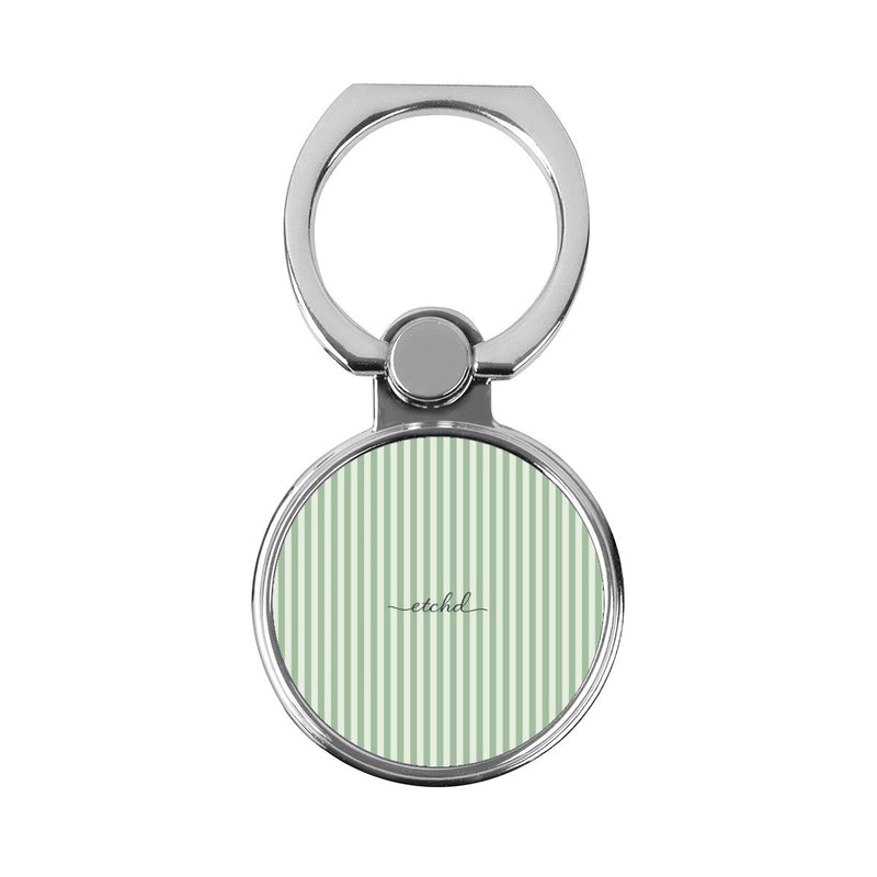 Sage & Cream Striped Anello supporto classico per telefono-zoom-
